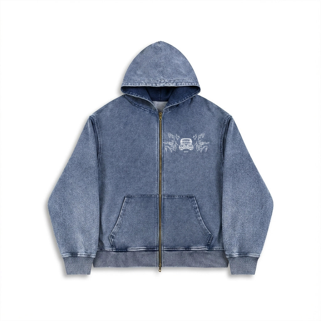 washed hoodie classique