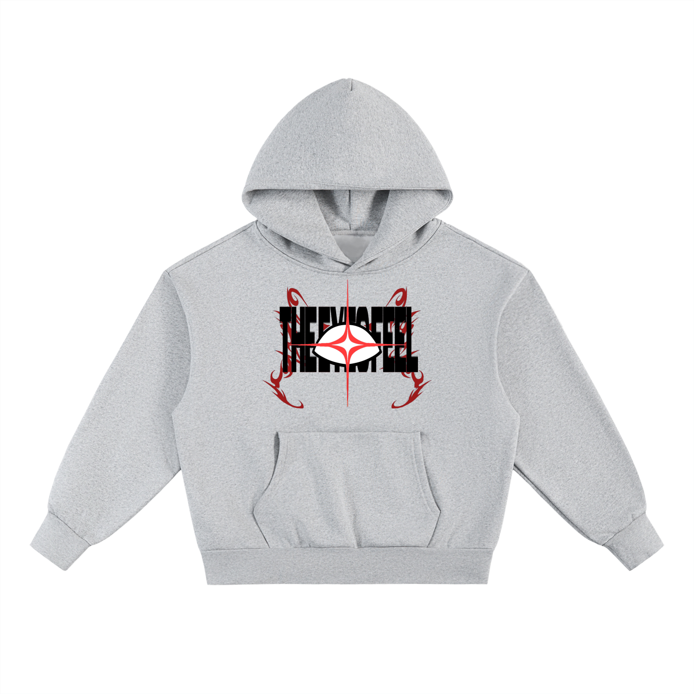 boxy hoodie grey tef